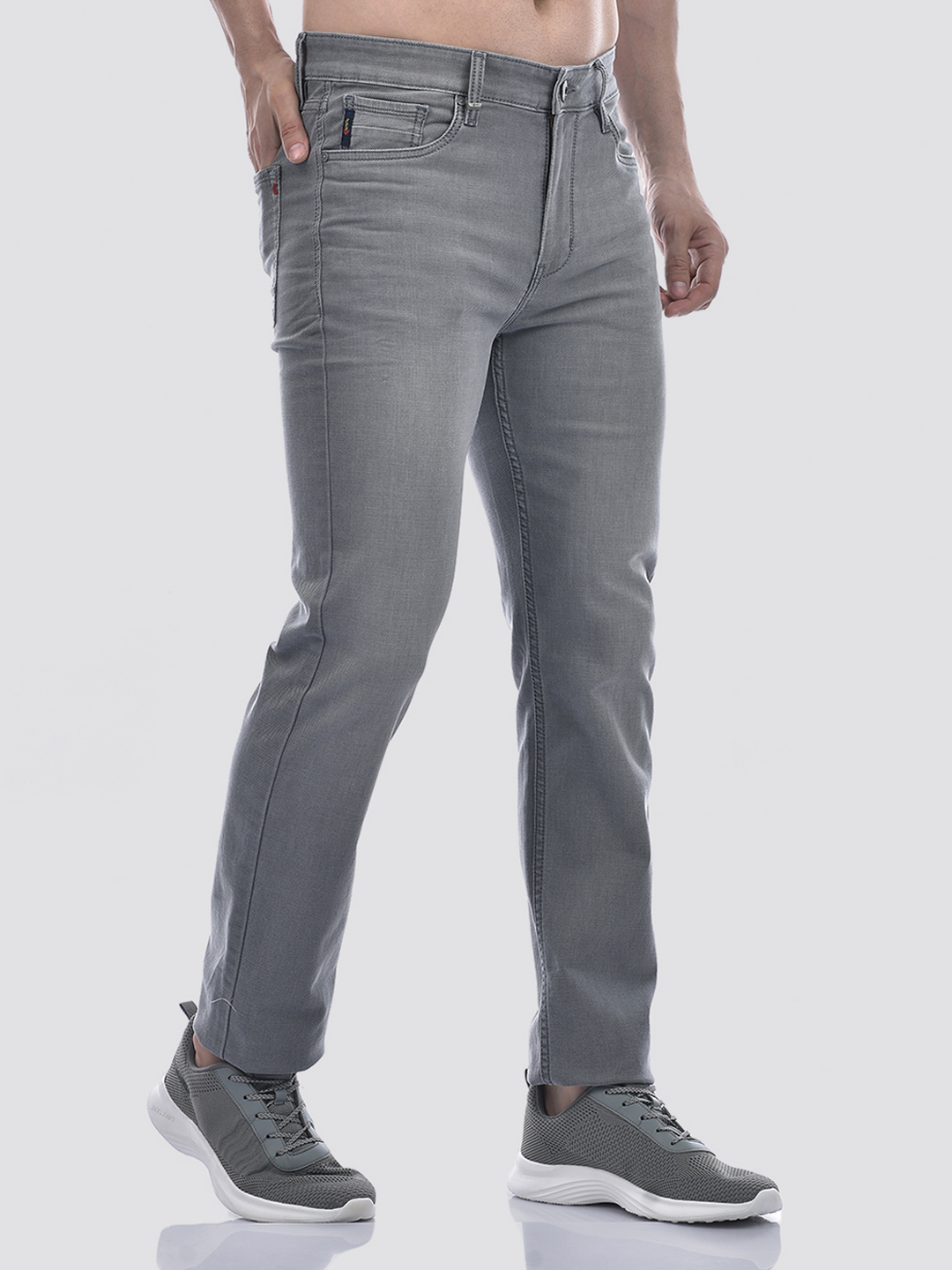 Numero Uno Men Grey Slim Fit Sustainable Jeans